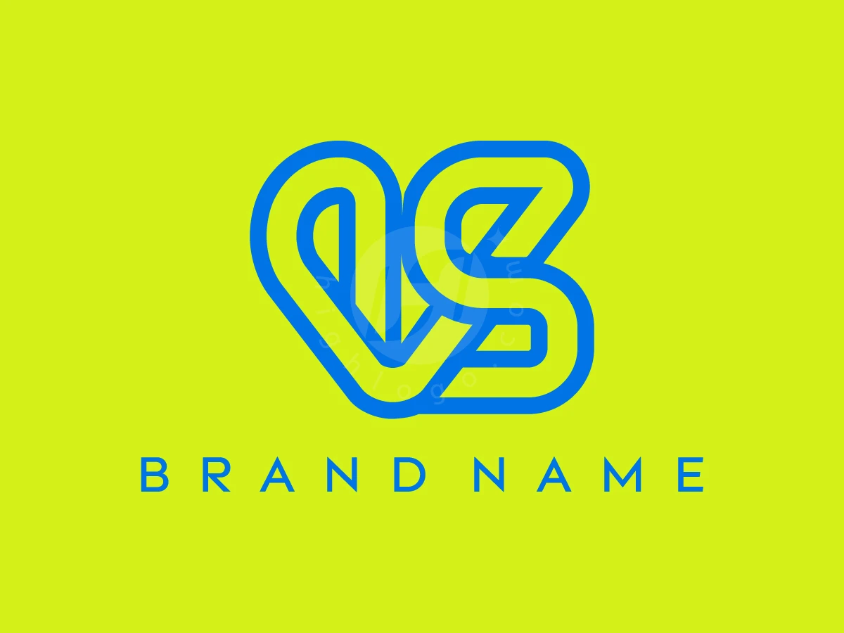VS Fun Monoline Monogram Logo - preview 1