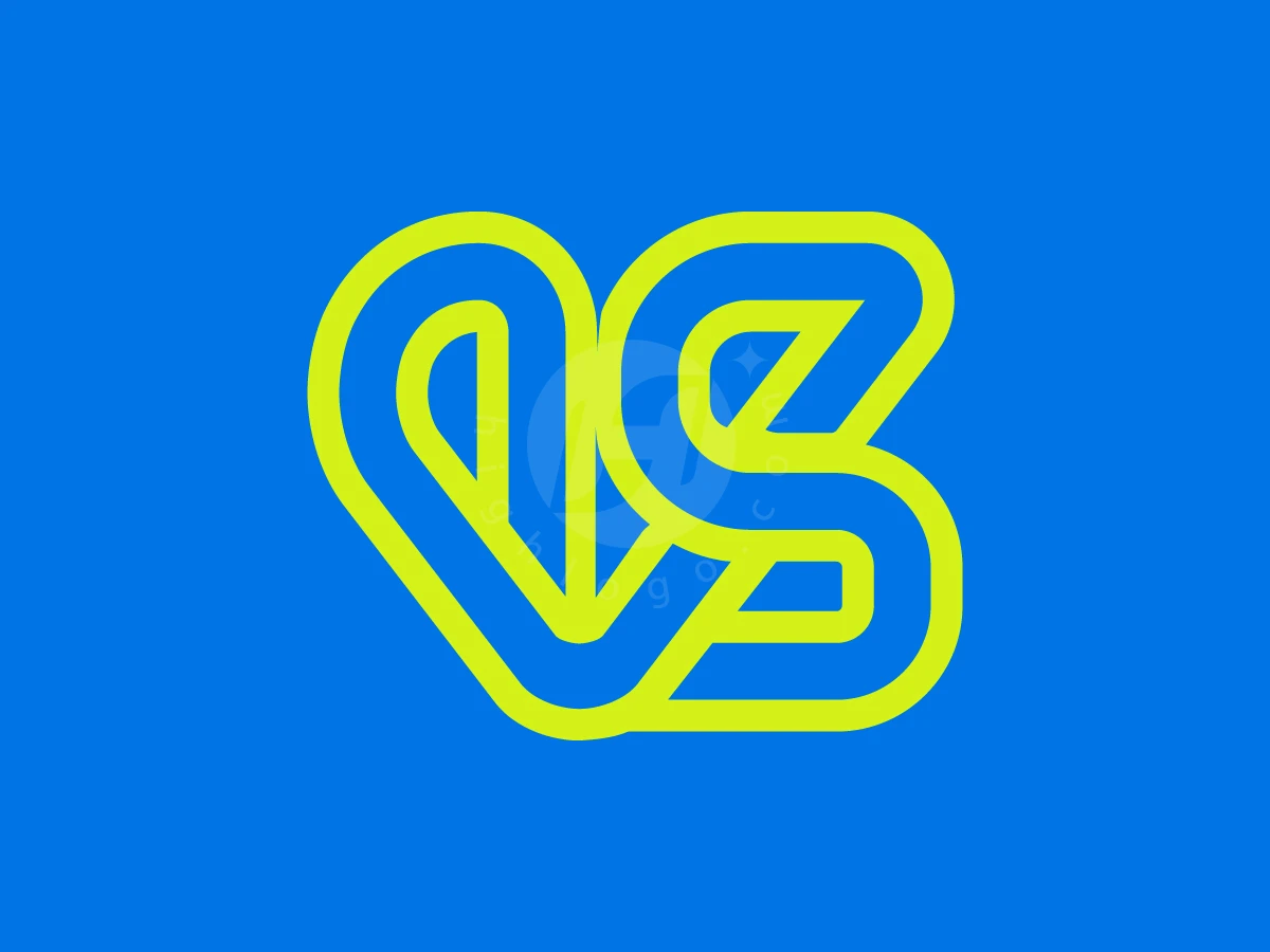 VS Fun Monoline Monogram Logo - Sports Logo design by Gus Grafis for sale on Highlogo