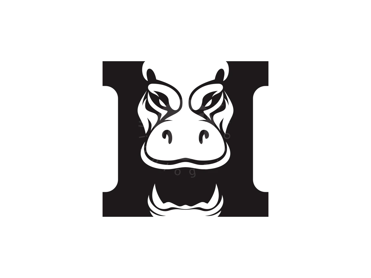 H Letter Hippo Logo - Animal Logo design by Reivan for sale on Highlogo