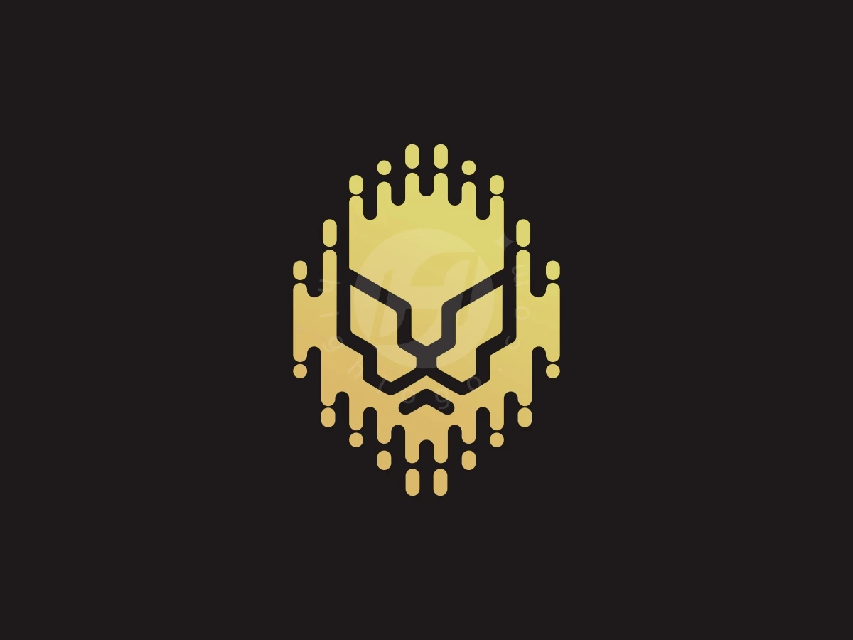 Lion Head Wave Sound Logo - Abstract Logo design by Reivan for sale on Highlogo