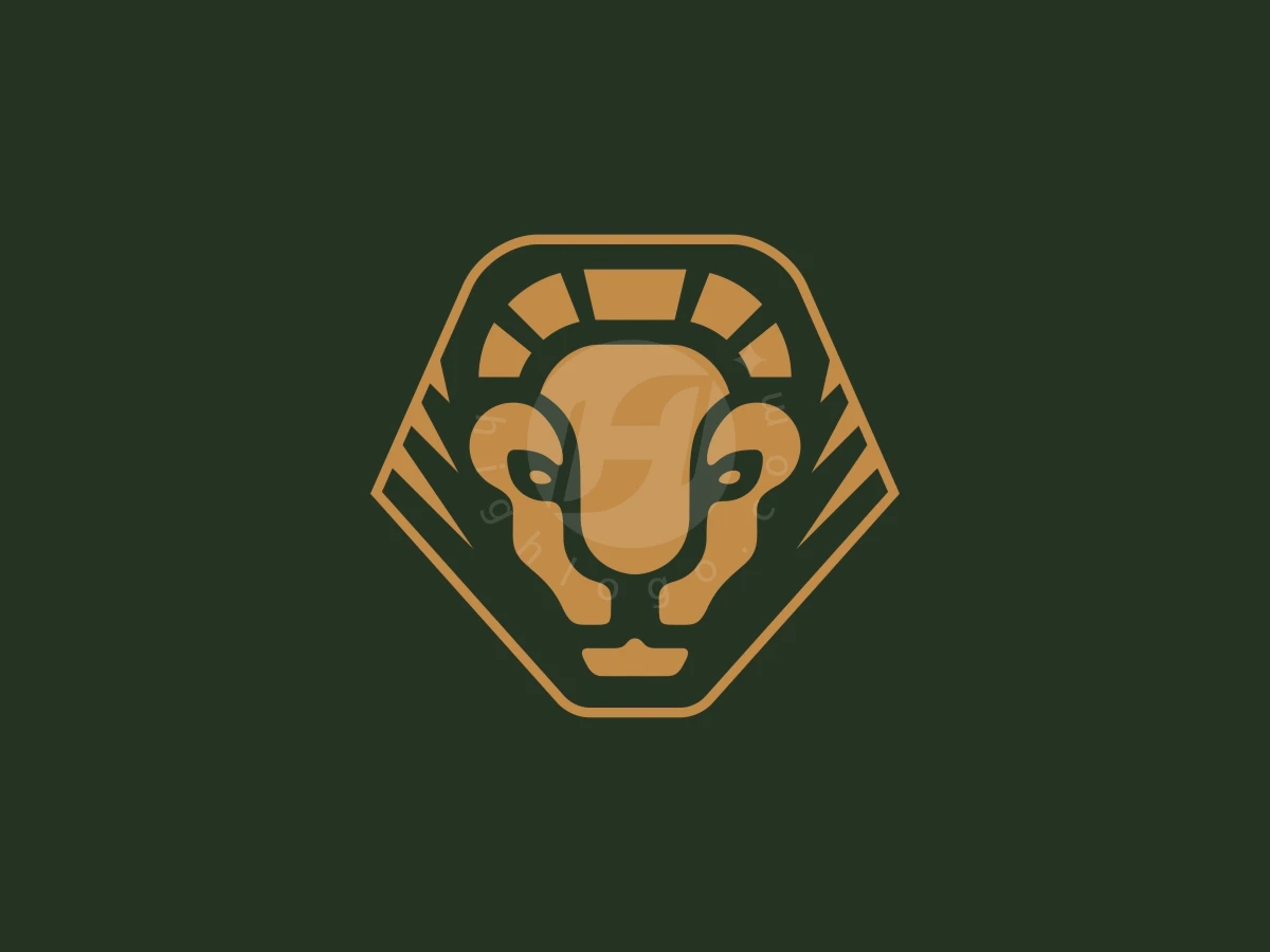 Minimal Hexagonal Lion Face Logo - Sports Logo design by rafsirakima for sale on Highlogo