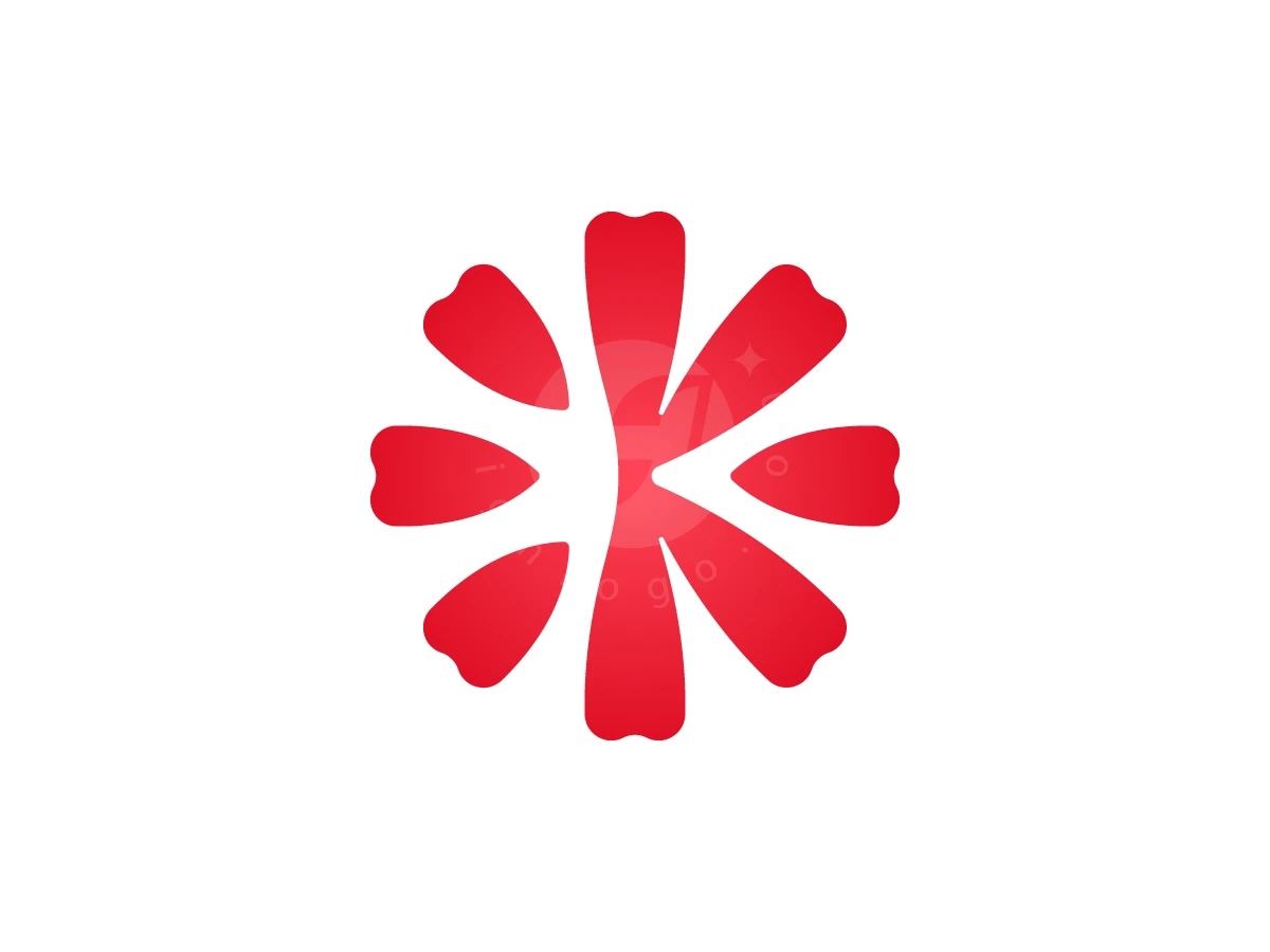 Beautiful Letter K Flower Logo - Logo Logo design by jefriprayudhis for sale on Highlogo