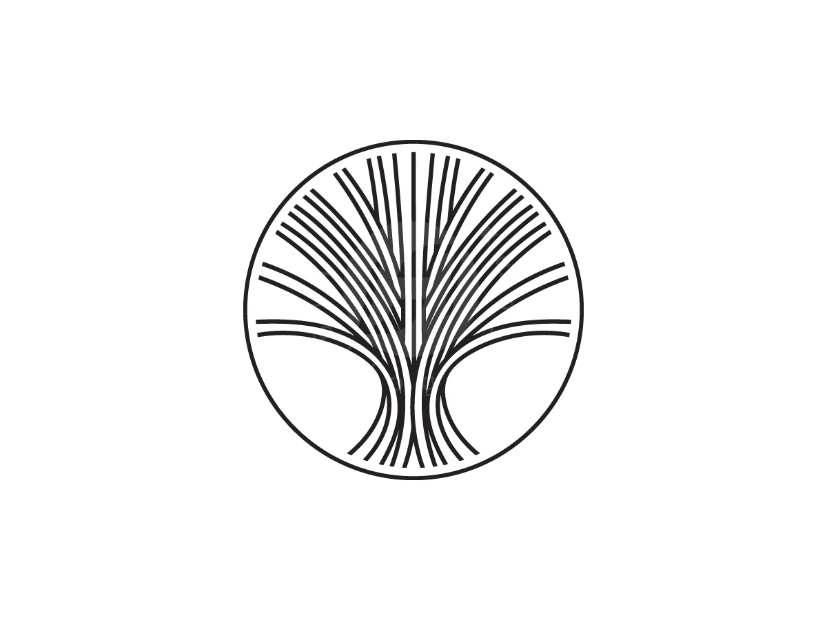 The Outline Of A Tree Inside A Circle Logo - General Logo design by Arfa D for sale on Highlogo