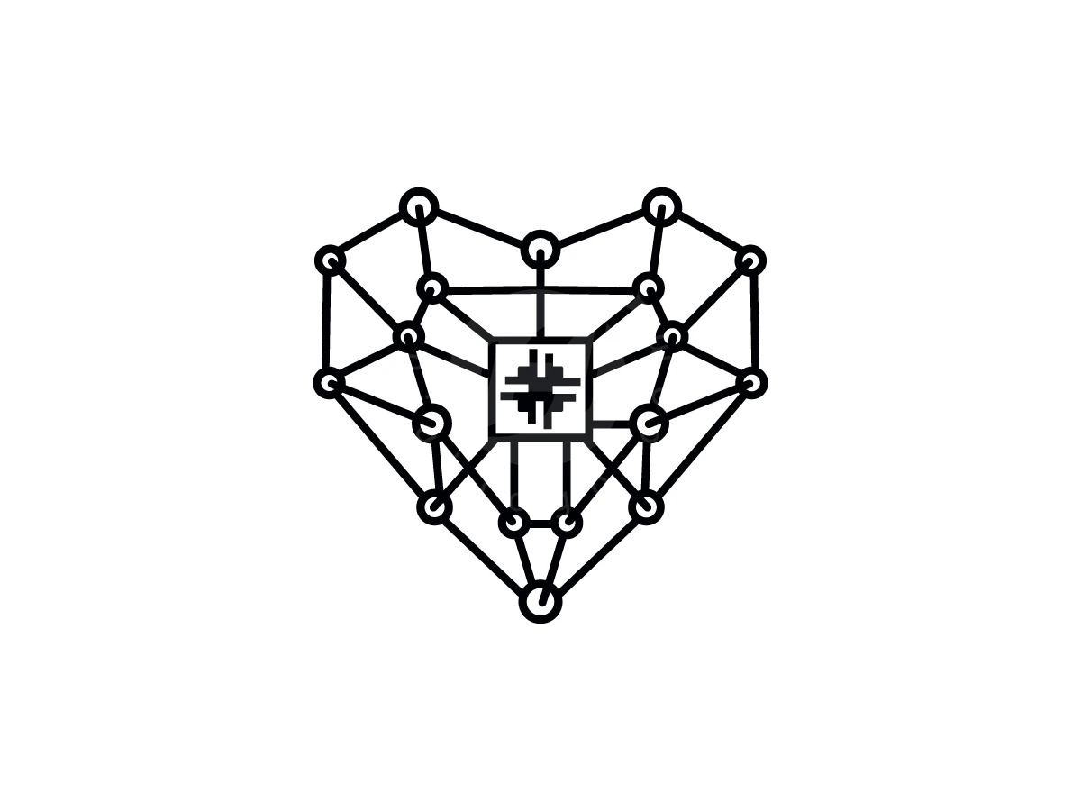 Chip With Geometric Love Logo - Technology Logo design by Arfa D for sale on Highlogo