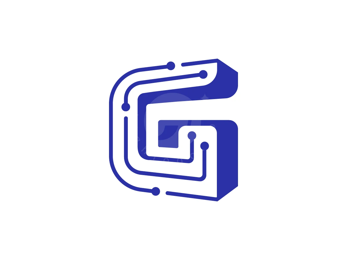 Digital Logo Shaped Like The Letter G - Technology Logo design by Arfa D for sale on Highlogo