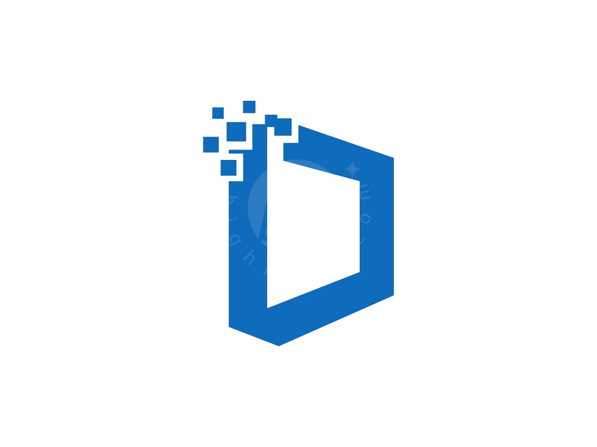 Modern Digital Pixel Geometric Letter O Logo - Technology Logo design by Arfa D for sale on Highlogo