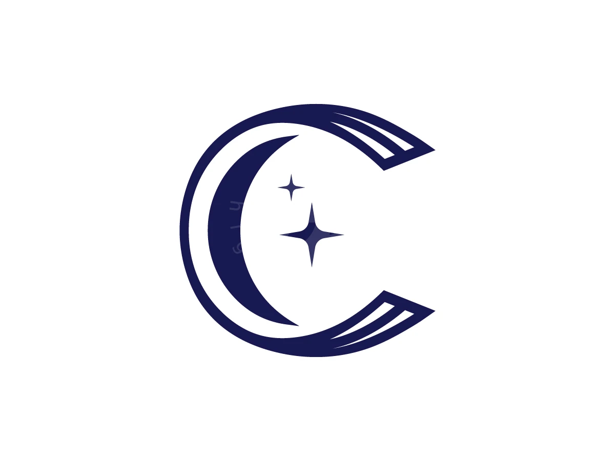 The Letter C Combined With A Crescent Moon Logo - Lettermark Logo design by Arfa D for sale on Highlogo