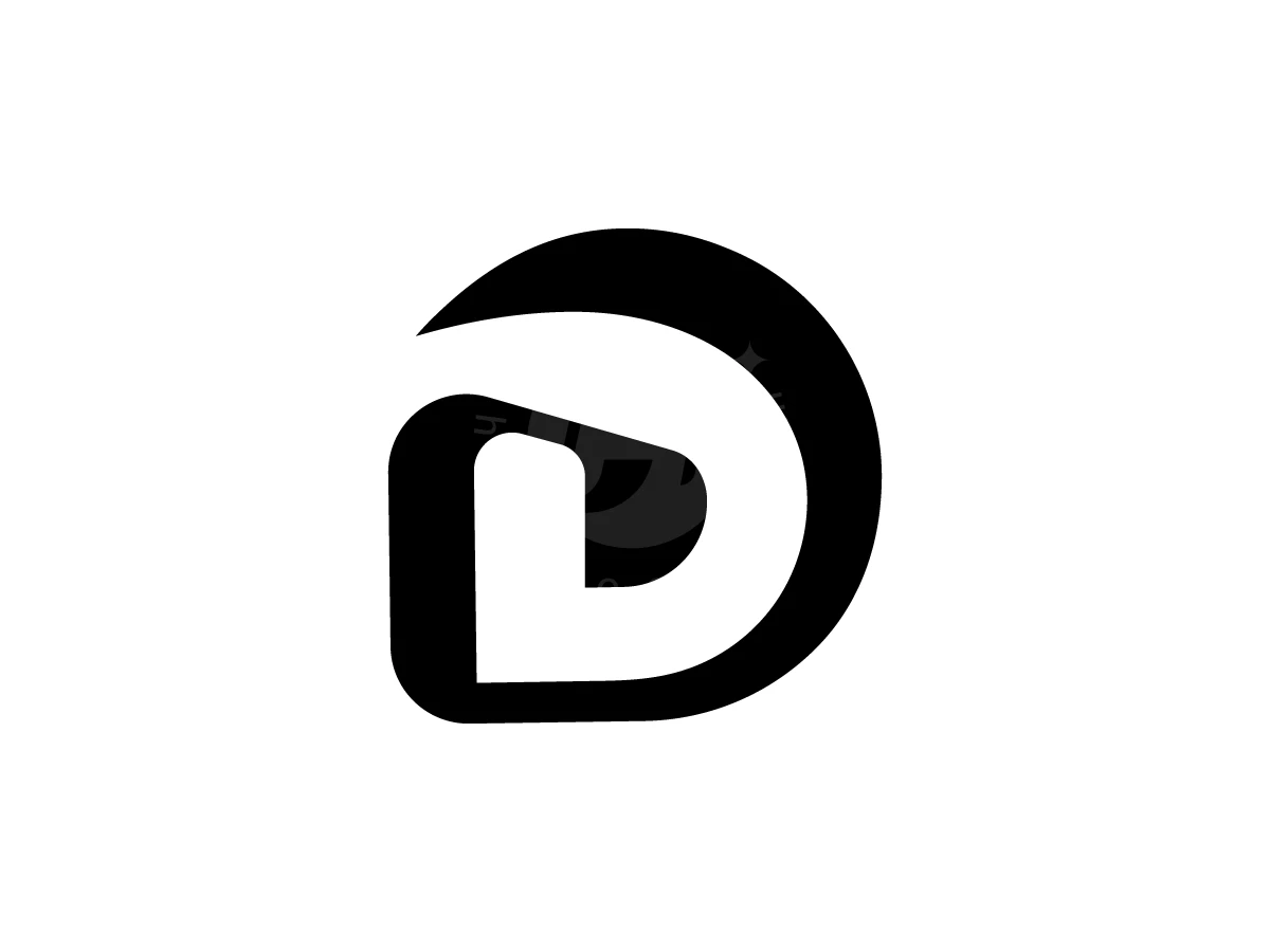 Letter D Logo With Connecting Lines - preview 1