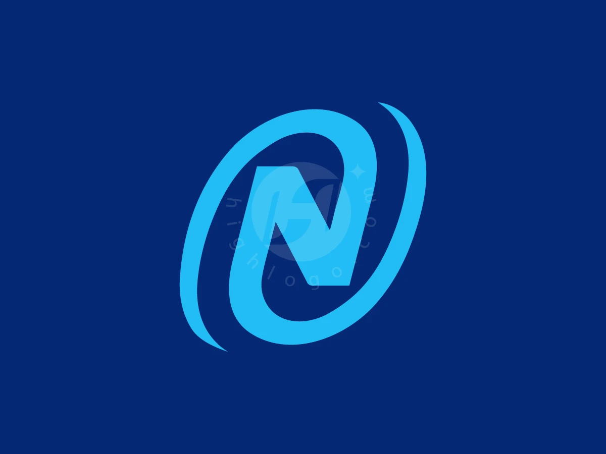 The Letter N With A Spiral Line Logo - Logo Logo design by Arfa D for sale on Highlogo