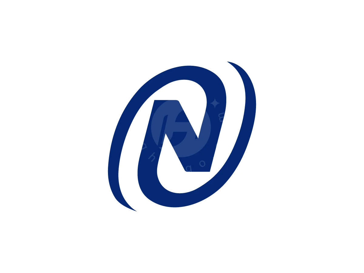 The Letter N With A Spiral Line Logo - preview 1