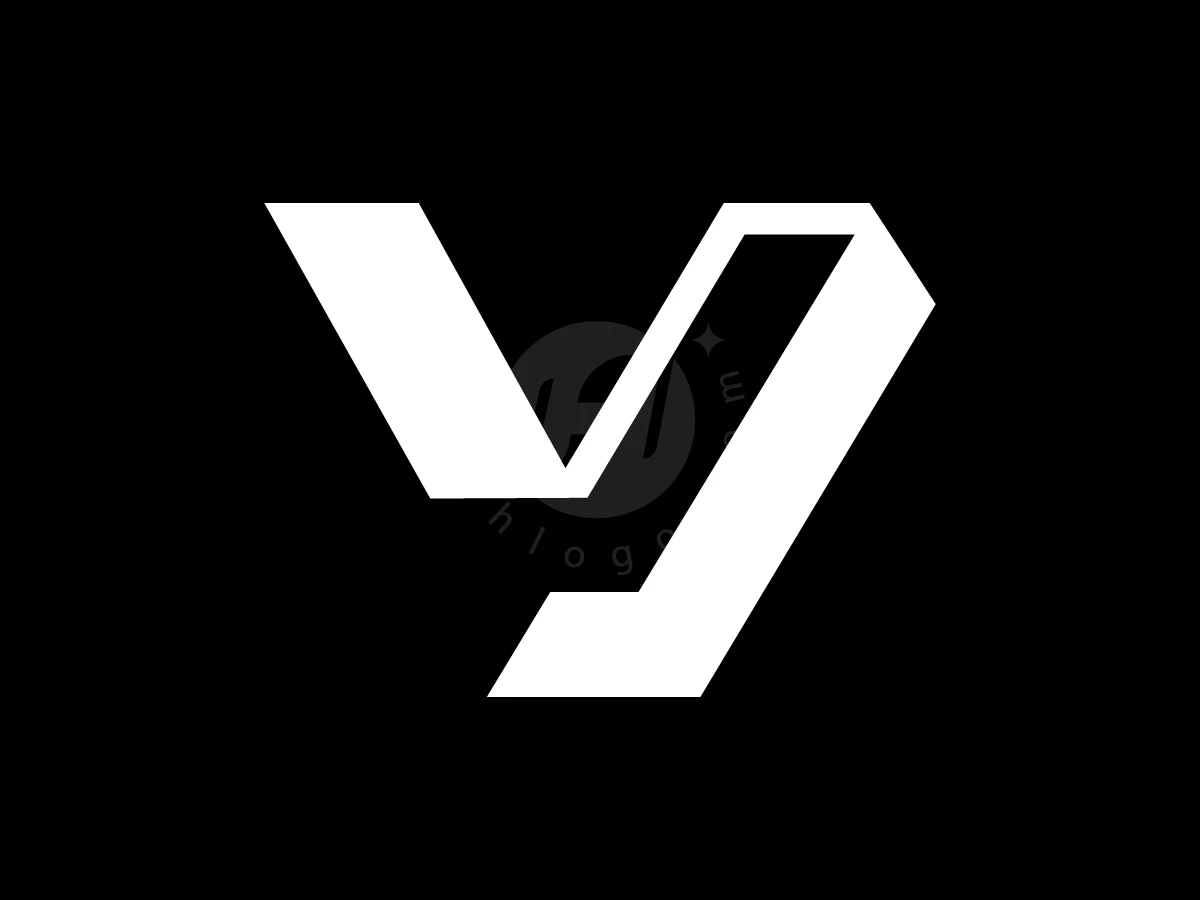The Letter V In Negative Space Logo - preview 1