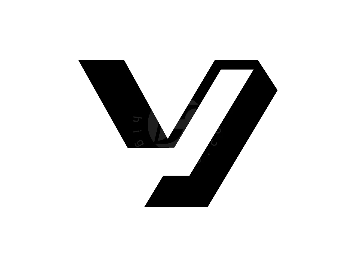 The Letter V In Negative Space Logo - Lettermark Logo design by Arfa D for sale on Highlogo