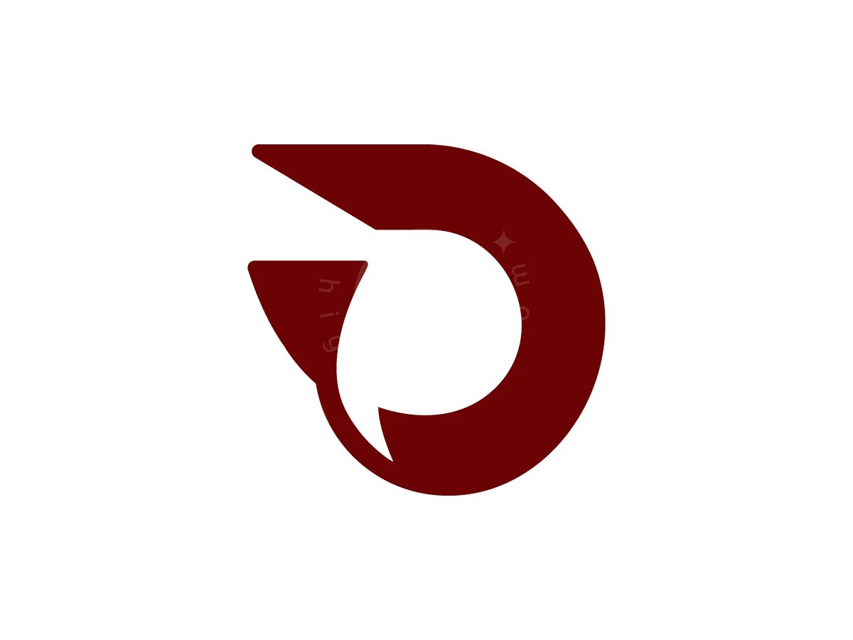 The Letter D With An Elegant Negative Space Logo - Abstract Logo design by Arfa D for sale on Highlogo
