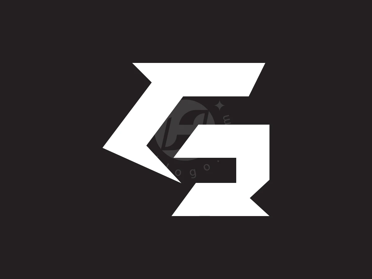 Geometric G Shaped Cut Logo - preview 1