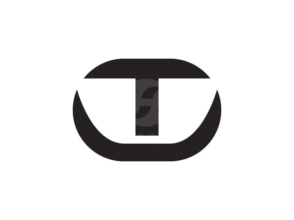 The Letter T Combined With An Oval Logo - preview 1