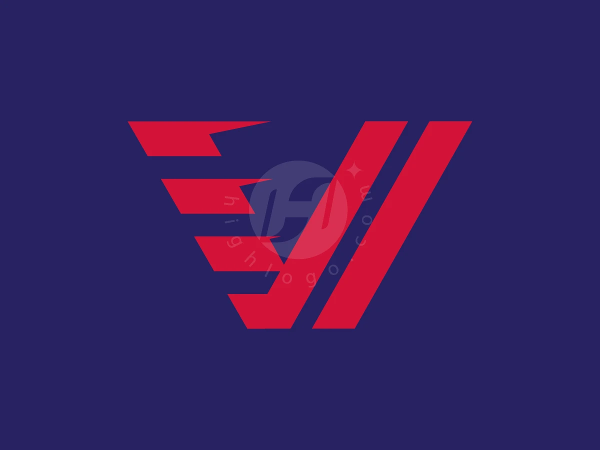Geometric V Line Logo - Lettermark Logo design by Arfa D for sale on Highlogo
