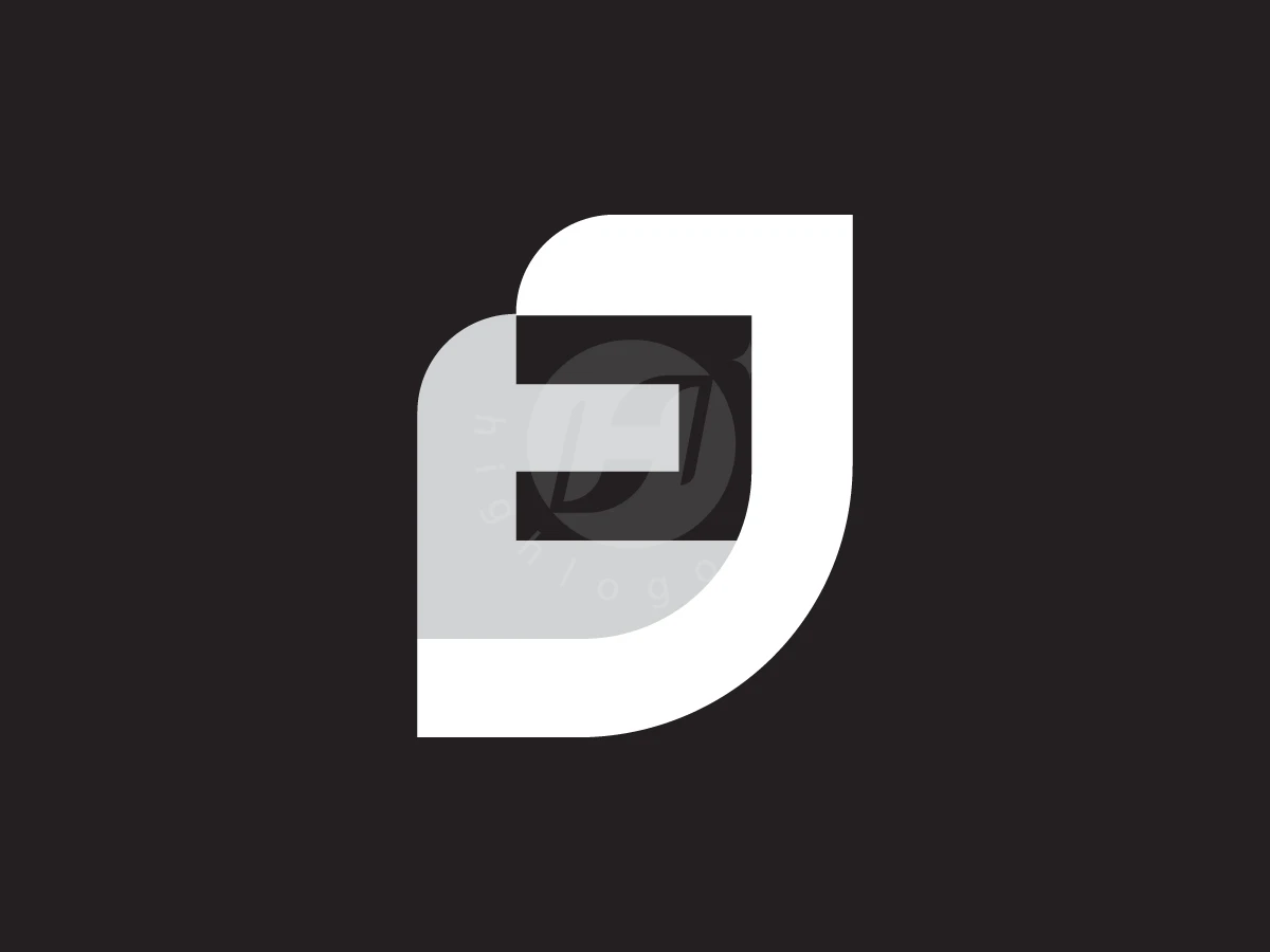 The Connected Lines Form The Letters EJ Logo - preview 1