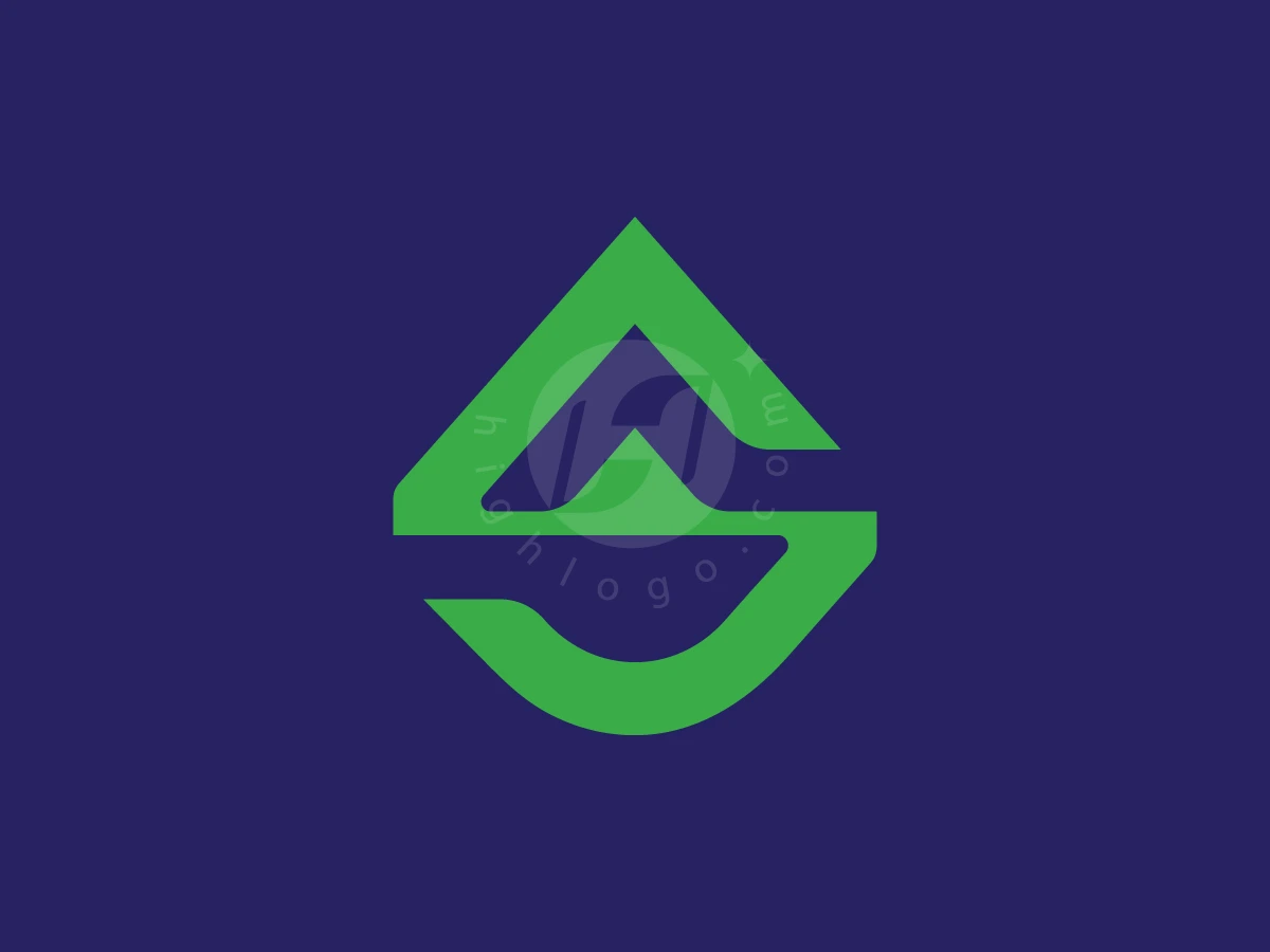 An Upward Pointing Symbol That Forms The Letter S Logo - Logo Logo design by Arfa D for sale on Highlogo