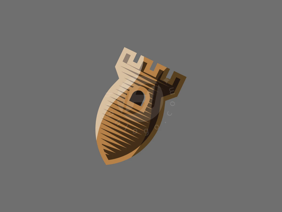 Futuristic Stronghold Blast Symbol Logo - 3D Logo design by Adan Smith for sale on Highlogo