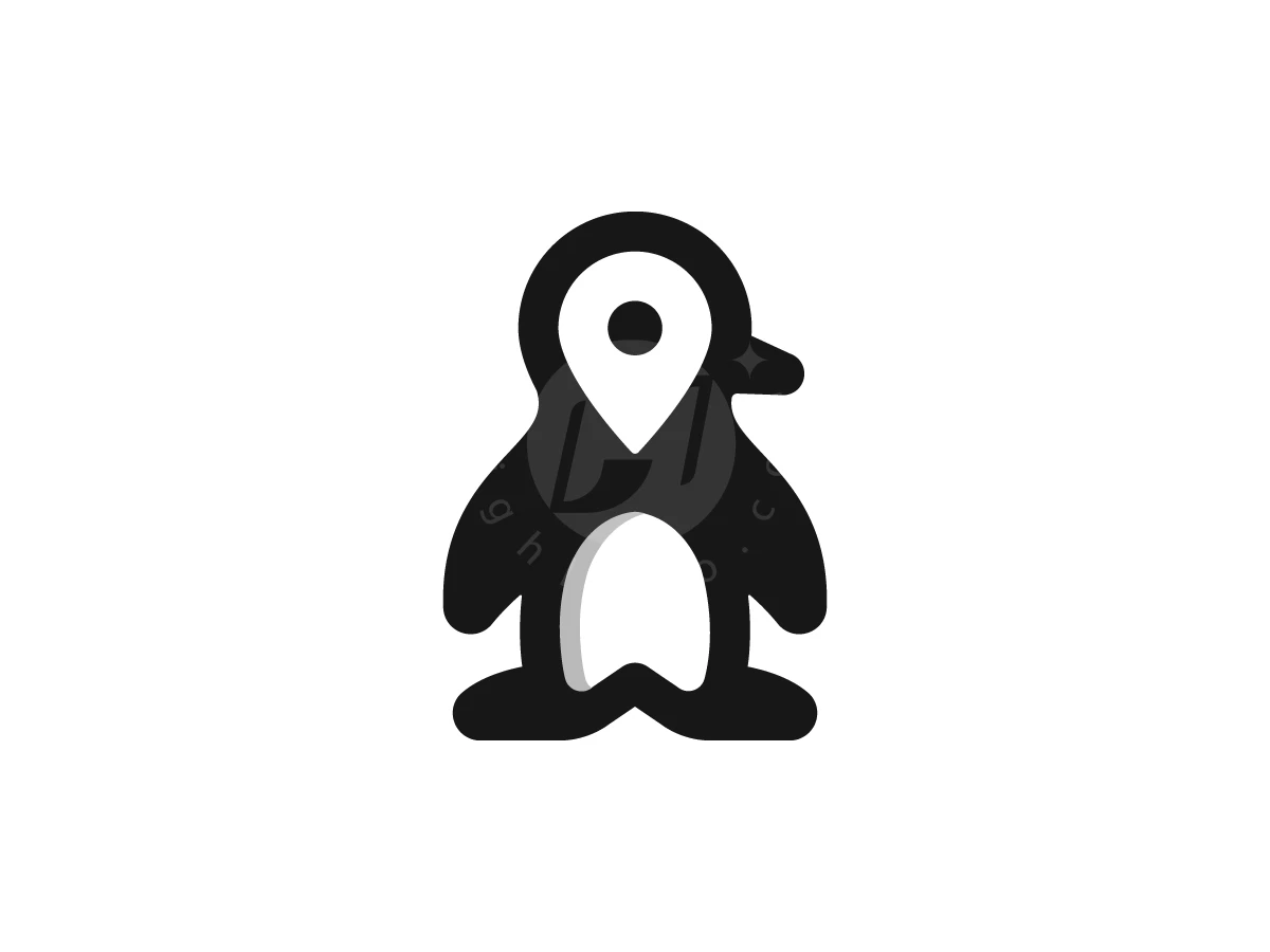 Penguin Point Location Logo - Travel Logo design by Adan Smith for sale on Highlogo