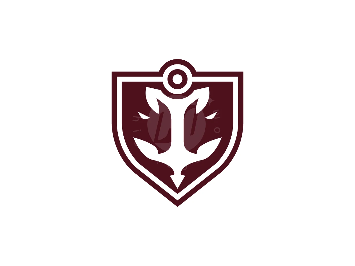Twin Rhino Anchor Shield Logo - Abstract Logo design by Adan Smith for sale on Highlogo