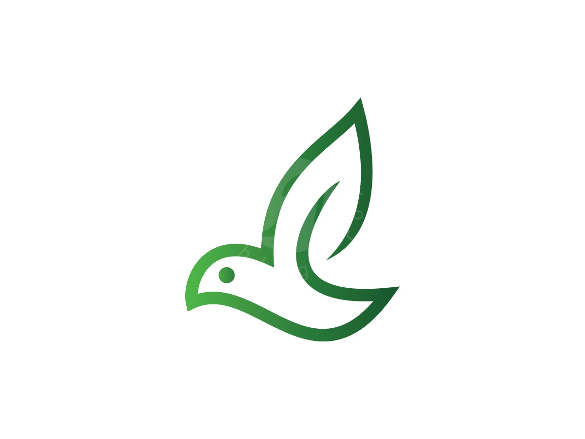 Minimalist Dove Leaf Harmony Logo - Abstract Logo design by Adan Smith for sale on Highlogo