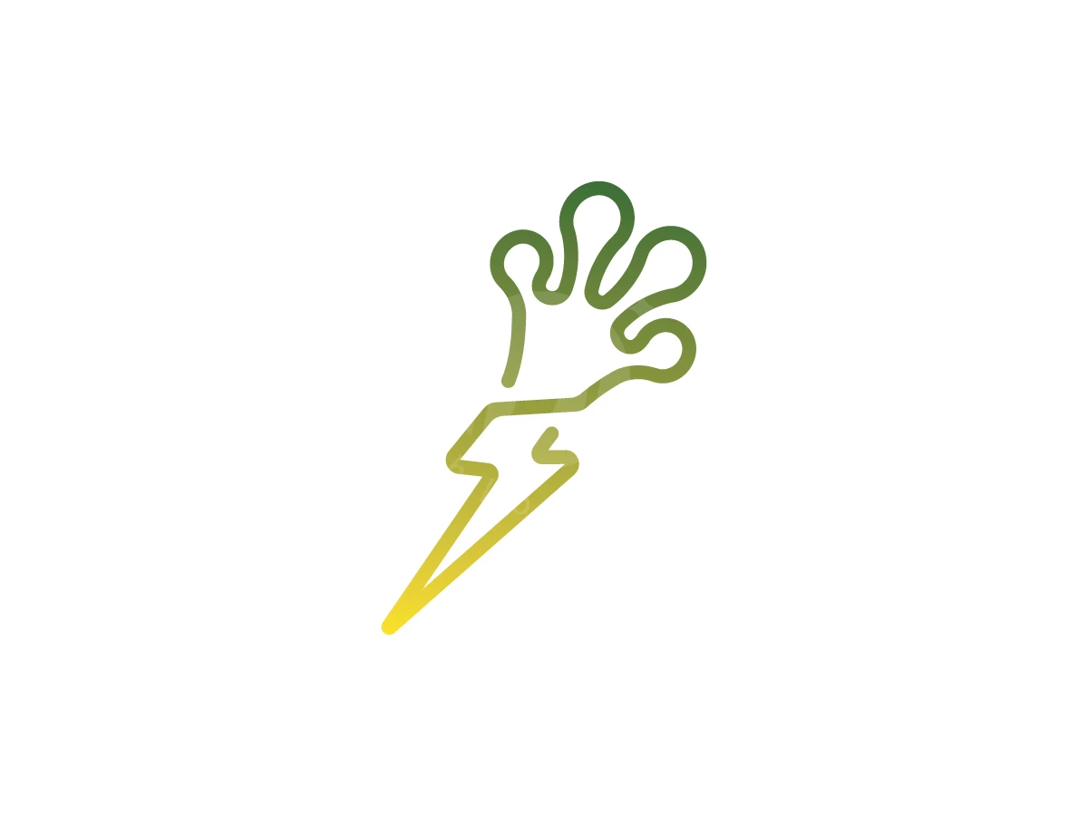 Frog Hand With Lightning Logo - Technology Logo design by Adan Smith for sale on Highlogo