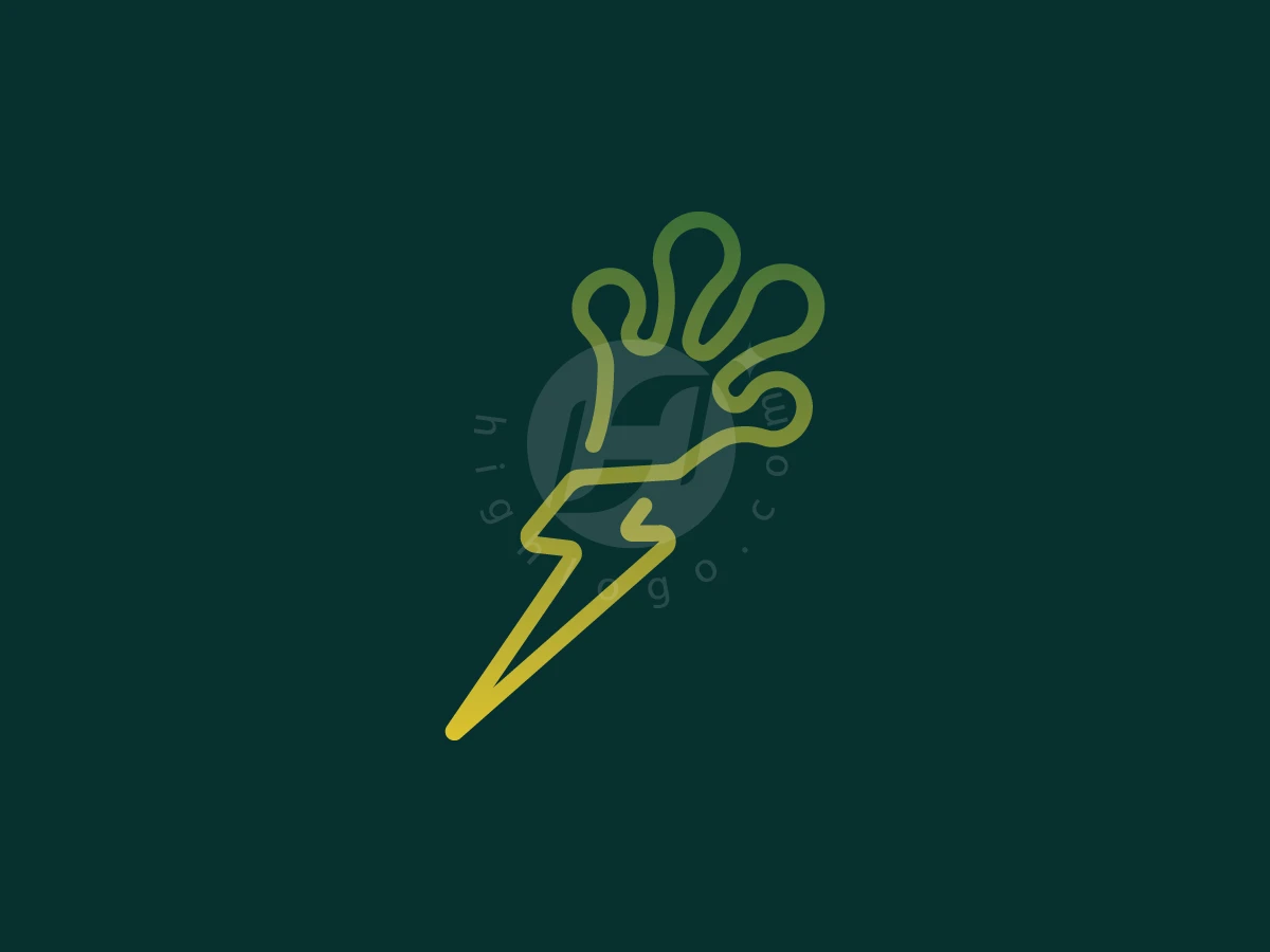 Frog Hand With Lightning Logo - preview 1
