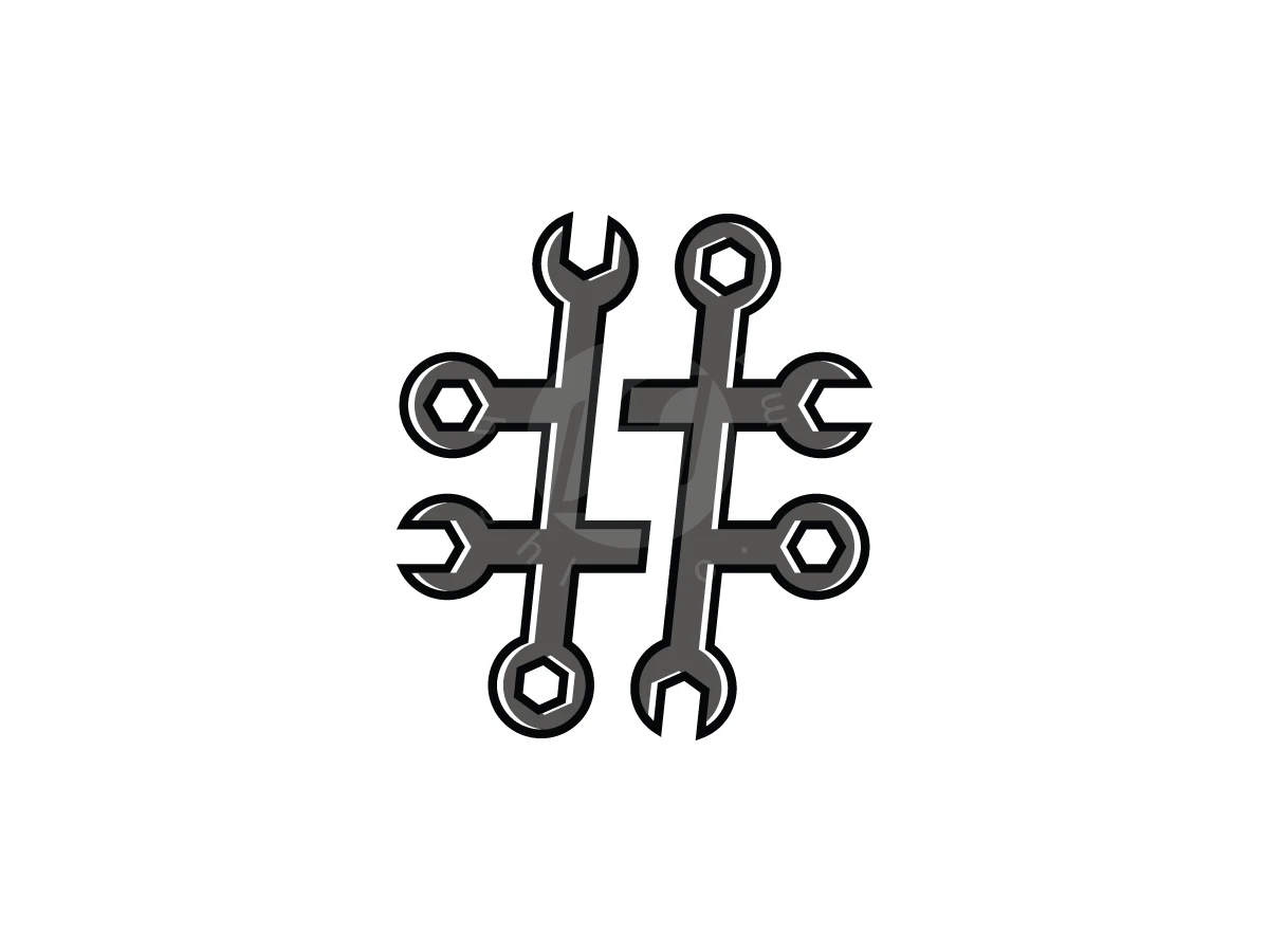 Modern Hashtag Letter S Wrench Logo - Technology Logo design by Adan Smith for sale on Highlogo
