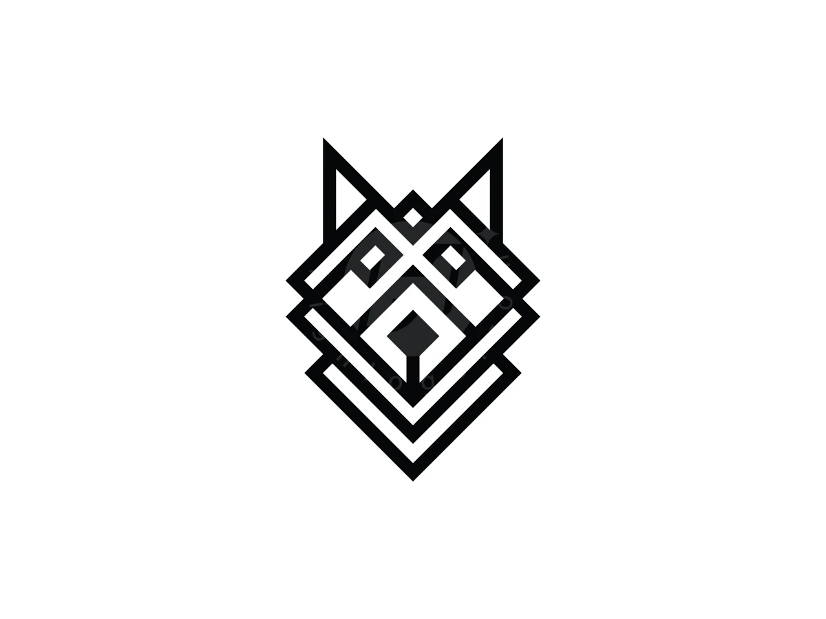 Modern Geometric Wolf Emblem Logo - Animal Logo design by Adan Smith for sale on Highlogo