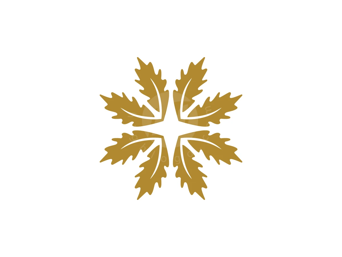 Oak Compass Golden Emblem Logo - Negative space Logo design by Adan Smith for sale on Highlogo