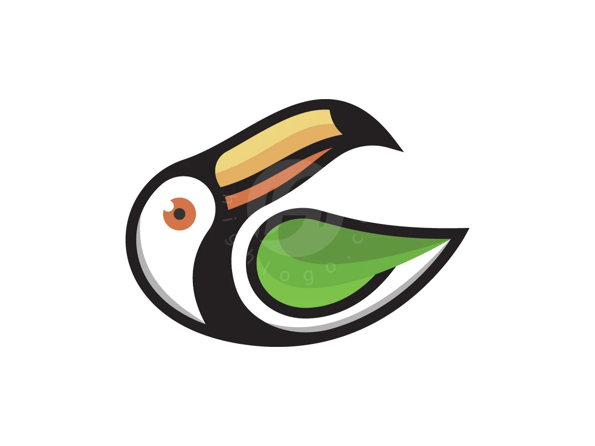 Emerald Toucan Vision Mark Logo - Animal Logo design by Adan Smith for sale on Highlogo