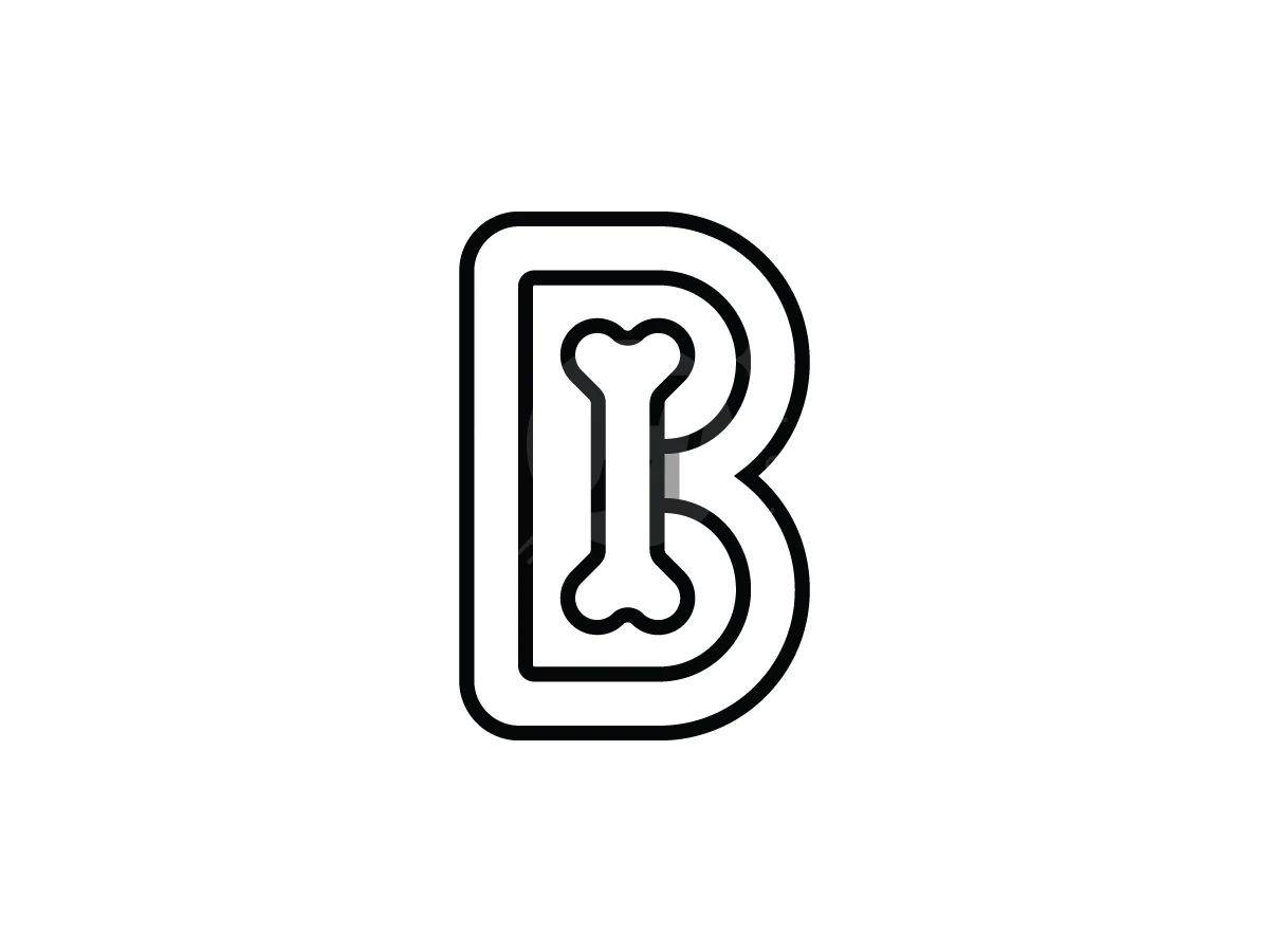 Bold Bone Letter Emblem Logo - Logo Logo design by Adan Smith for sale on Highlogo