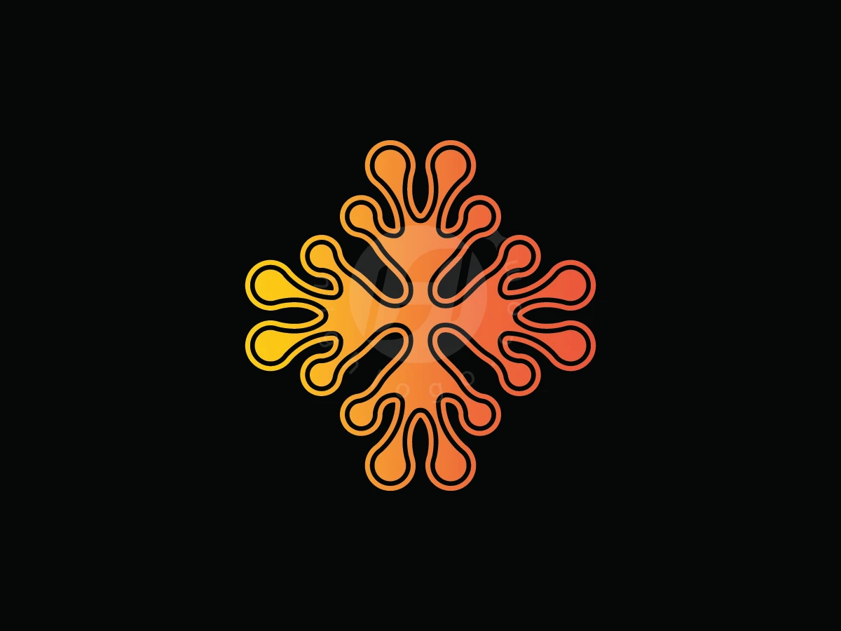 Abstract Reptilian Coral Bloom Logo - Abstract Logo design by Adan Smith for sale on Highlogo