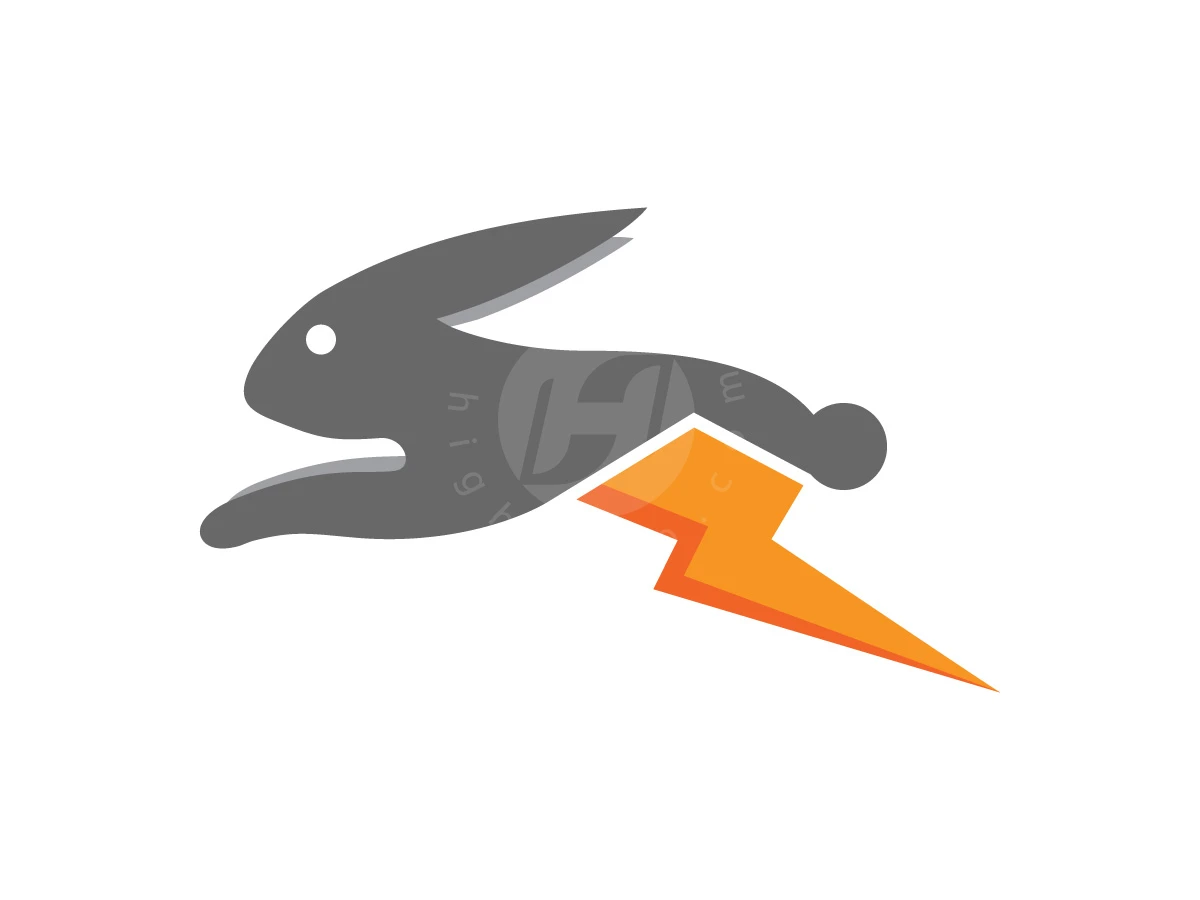 Swift Thunder Rabbit Emblem Logo - Animal Logo design by Adan Smith for sale on Highlogo