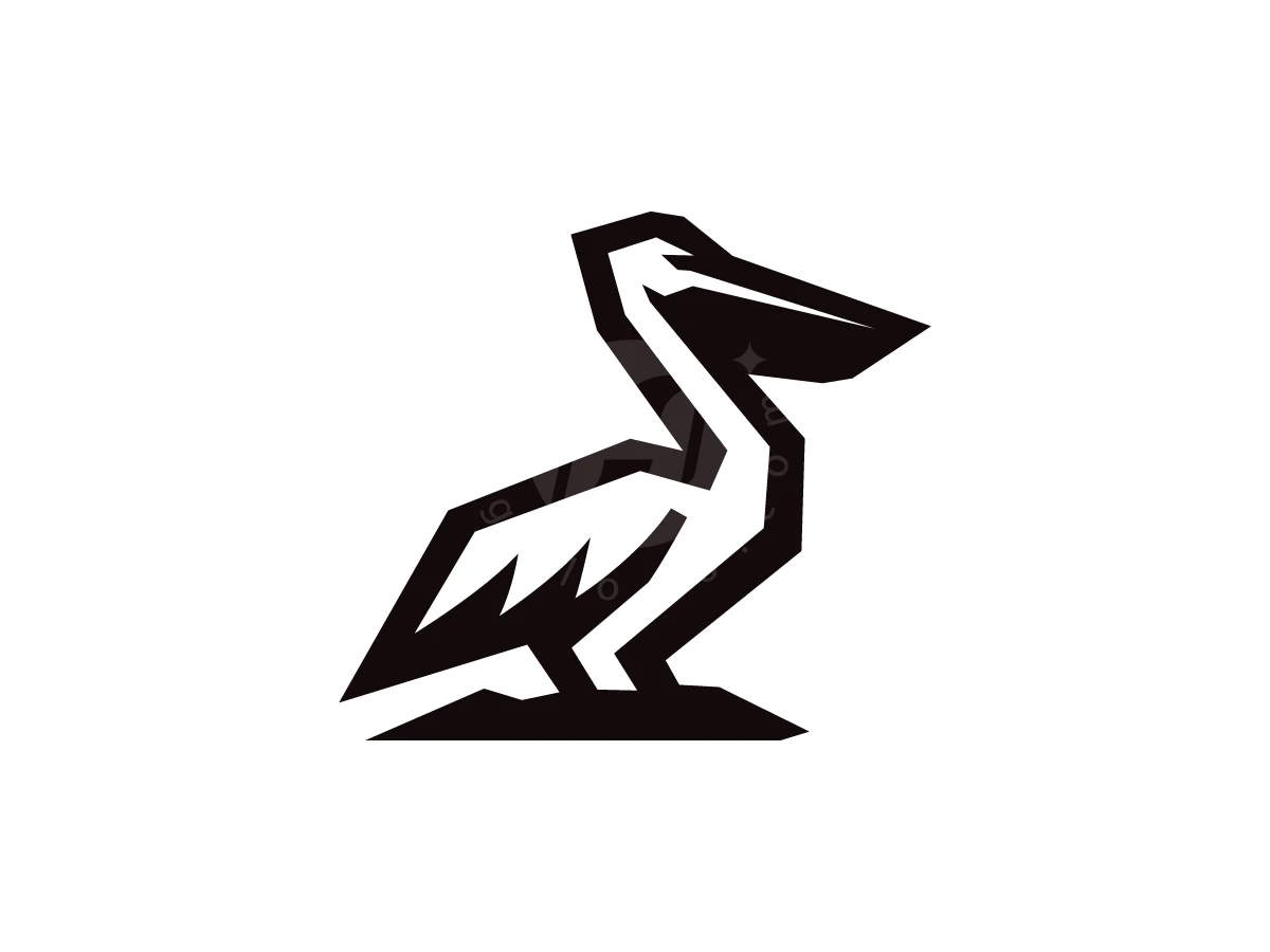 Modern Elegant Geometric Pelican Logo - Animal Logo design by Adan Smith for sale on Highlogo