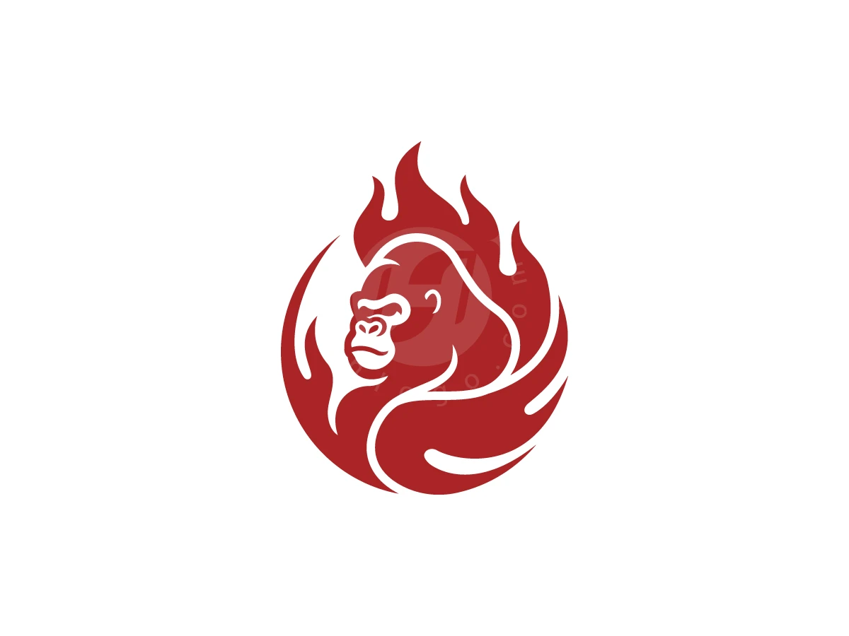 Blazing Gorilla Force Emblem Logo - Animal Logo design by Adan Smith for sale on Highlogo