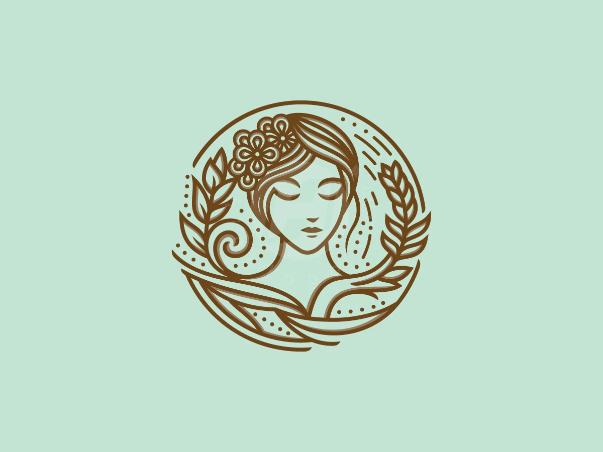 Serene Floral Goddess Logo - Beauty Logo design by Adan Smith for sale on Highlogo