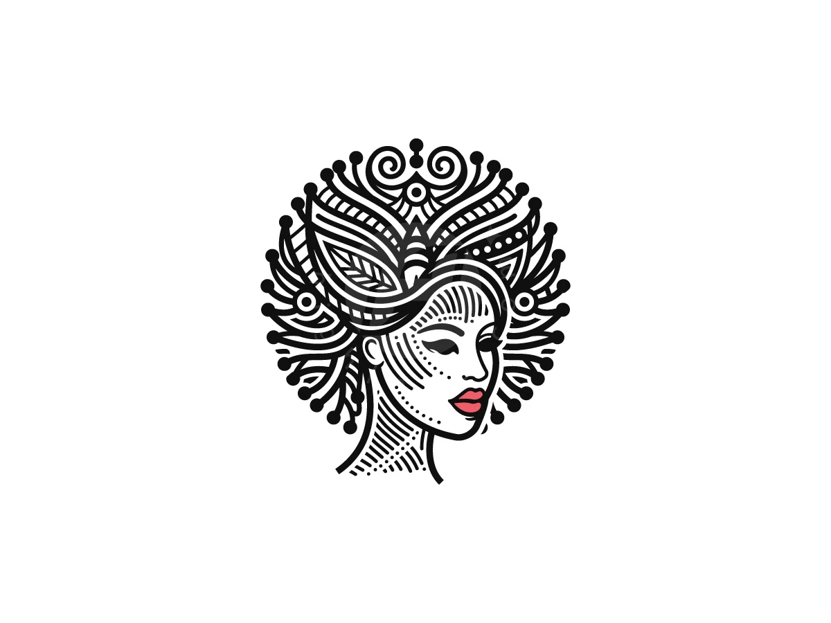 Elegant Afro Goddess Logo - Beauty Logo design by Adan Smith for sale on Highlogo