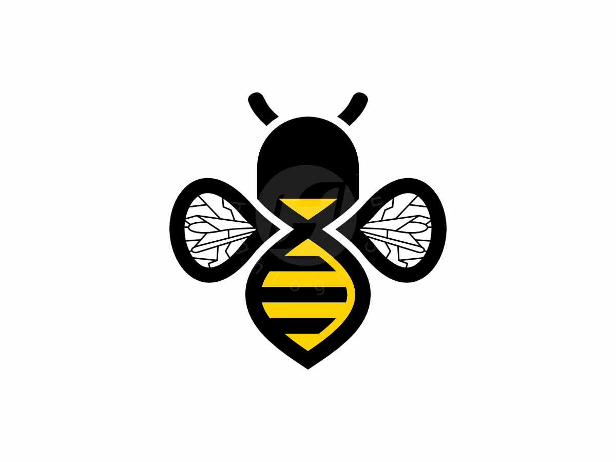 Unique DNA Capsule Bee Logo - Animal Logo design by Baba Arya for sale on Highlogo