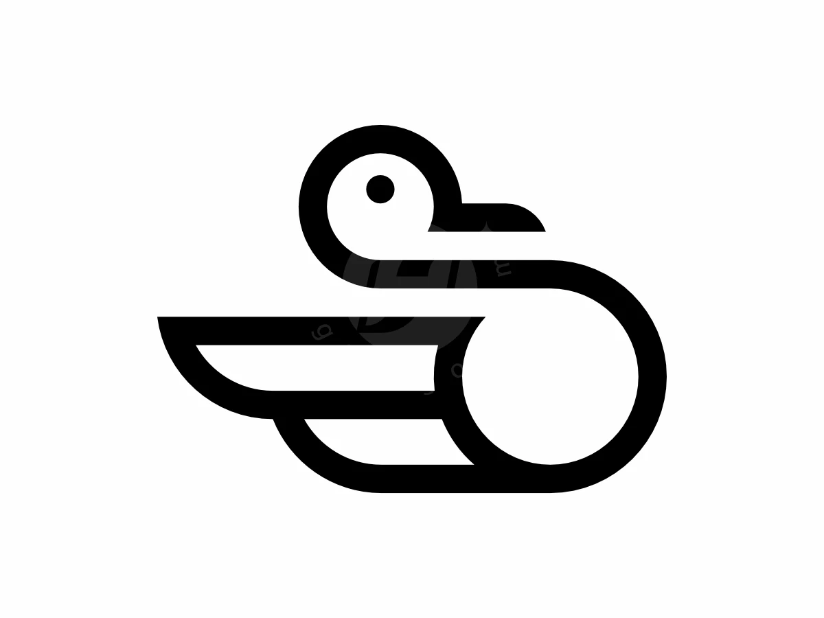 Simple Infinity Duck Logo - Animal Logo design by Baba Arya for sale on Highlogo