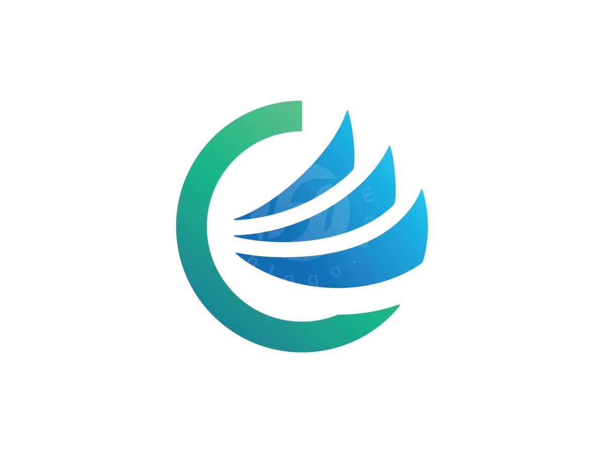 Abstract Wave Globe Eco Technology Logo - Financial Logo design by Henbi Design for sale on Highlogo