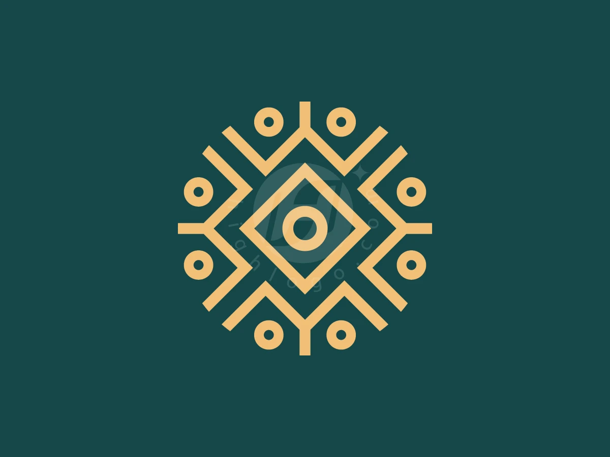 Luxury Geometric Tribal Ornament Brand Identity Logo - Abstract Logo design by Henbi Design for sale on Highlogo