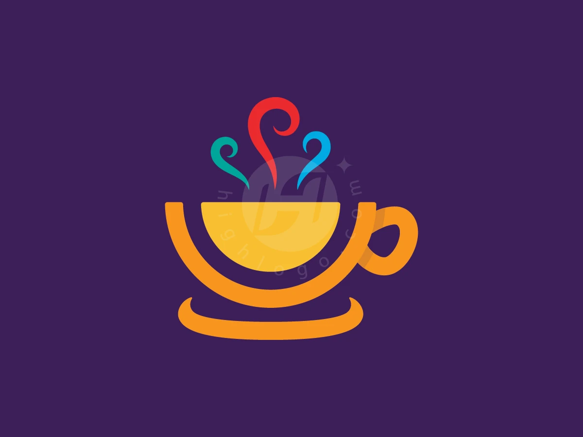 Vibrant Purple Cafe Logo - Food Logo design by Henbi Design for sale on Highlogo