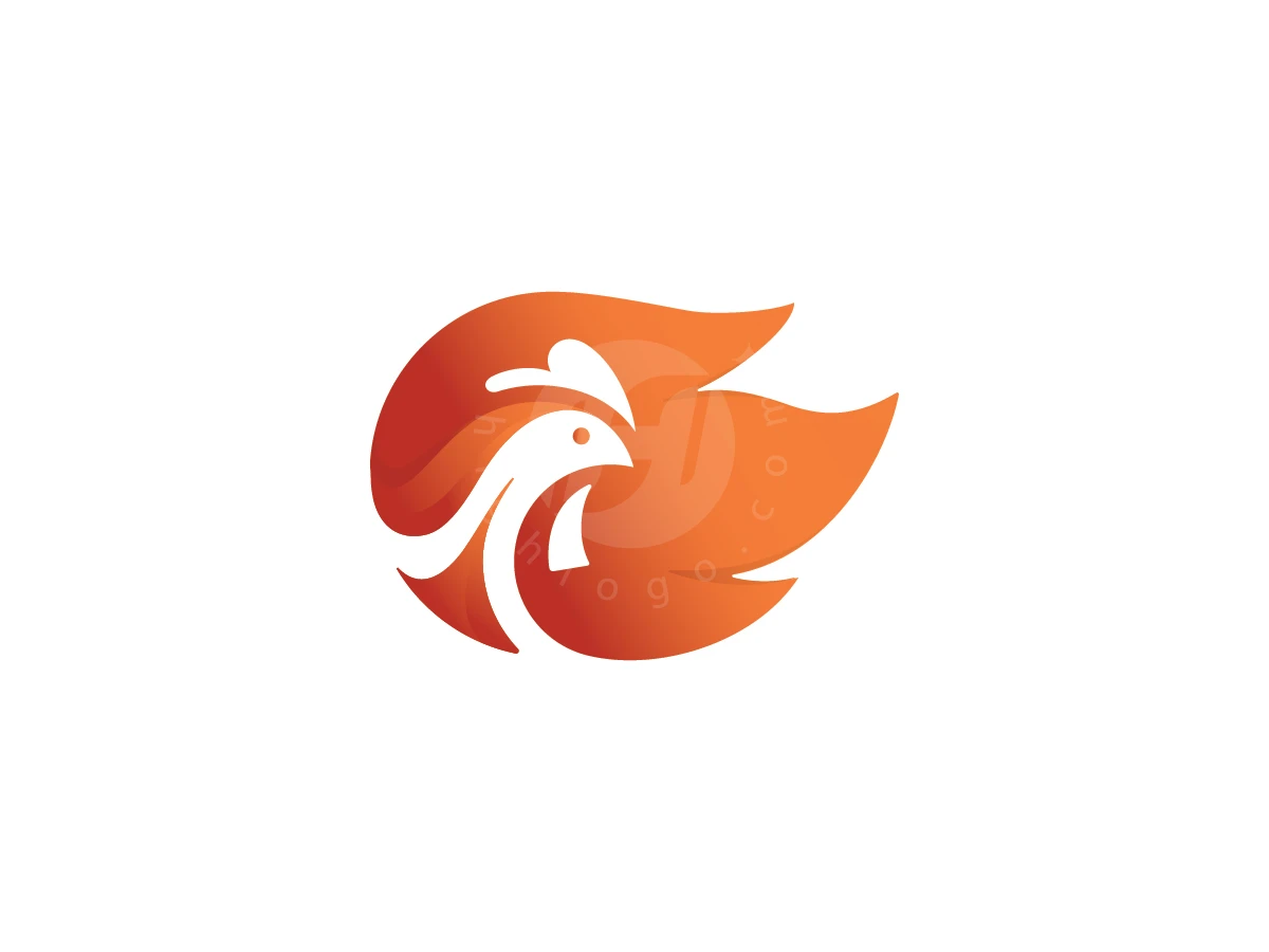 Fierce Phoenix Rooster Flame Logo - Animal Logo design by Henbi Design for sale on Highlogo