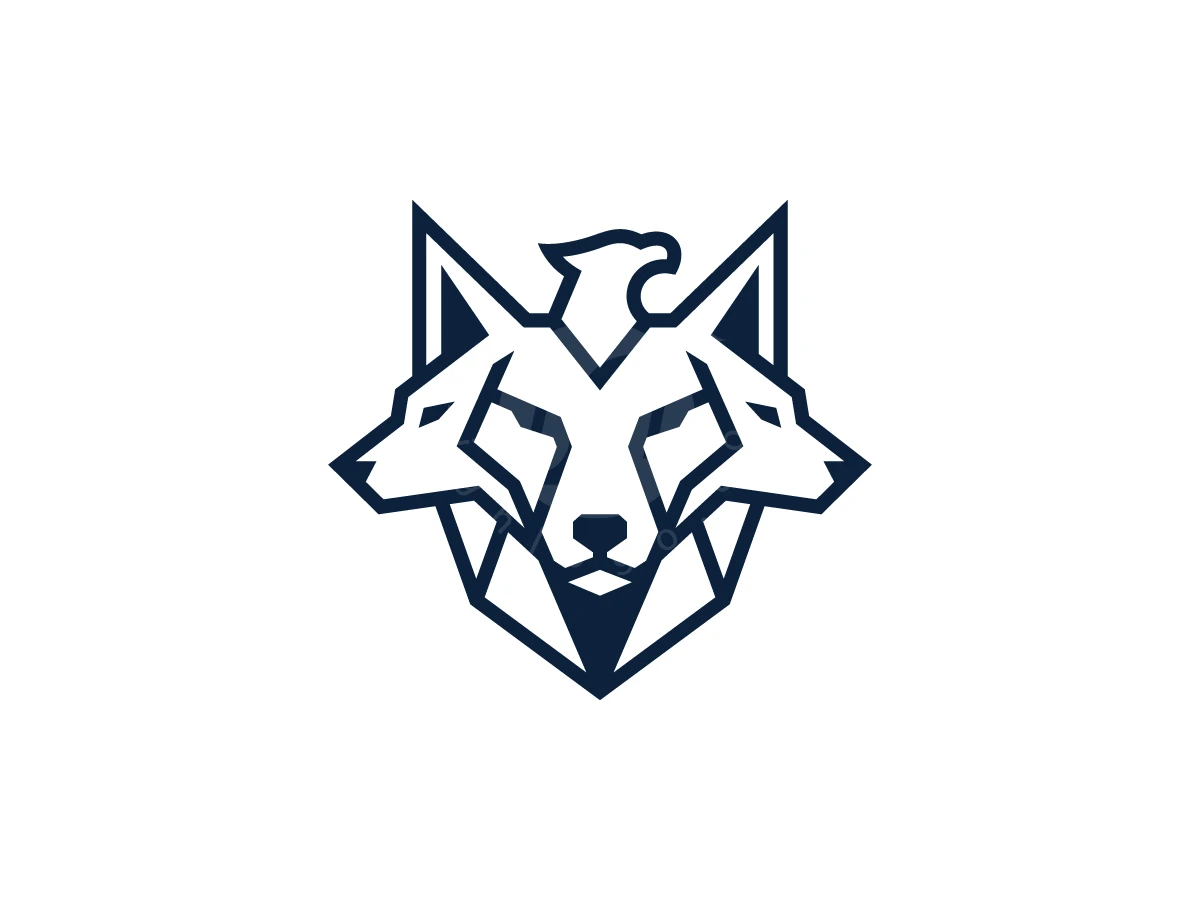 Apex Wolf & Eagle Guardian Geometric Logo - Animal Logo design by mrshamsurrahman for sale on Highlogo