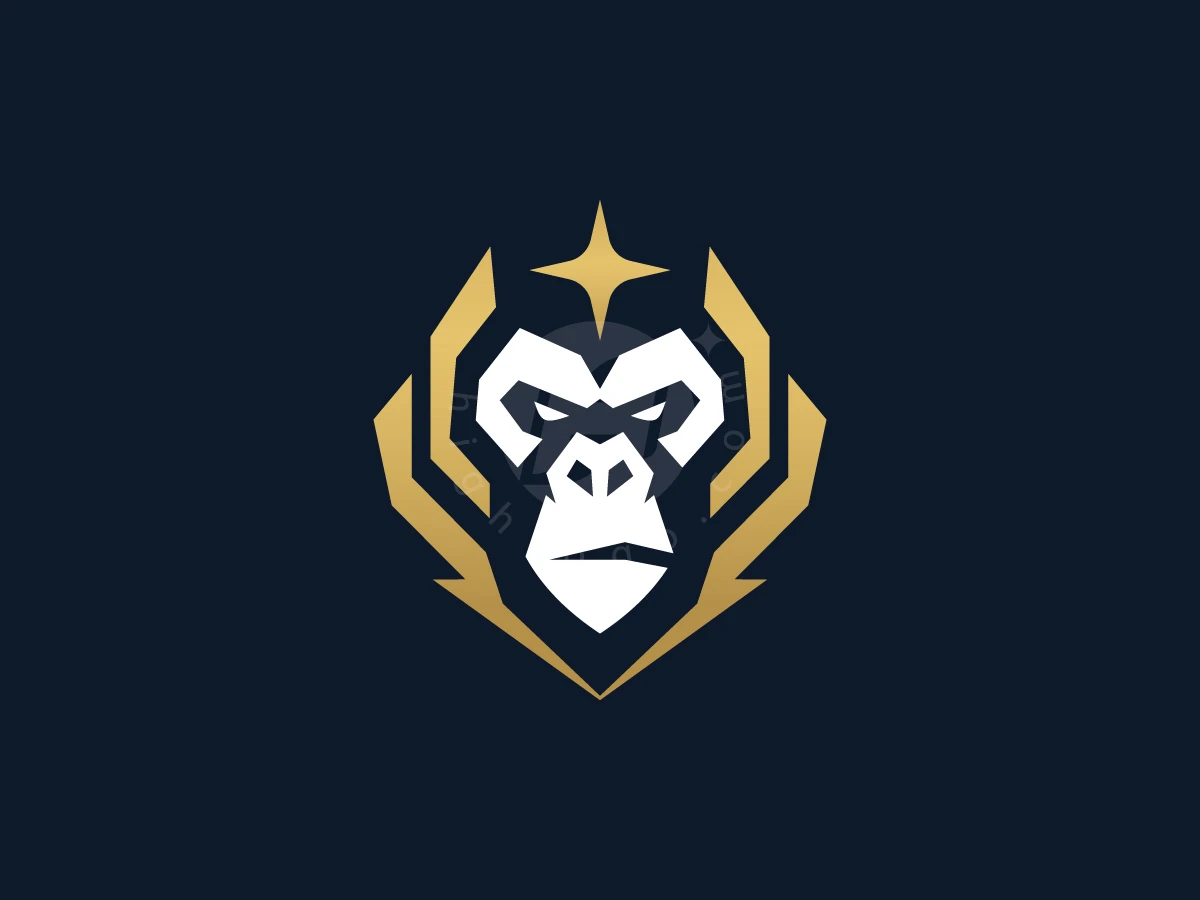 Star Guardian Gorilla Logo - Animal Logo design by mrshamsurrahman for sale on Highlogo