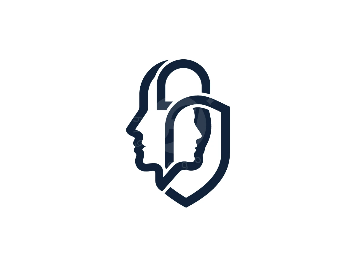 Dual Mind Identity Lock Logo - Technology Logo design by mrshamsurrahman for sale on Highlogo
