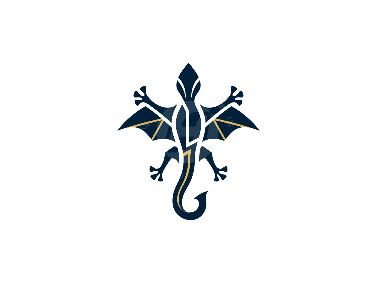 Flying Gecko Draco L Logo - Animal Logo design by mrshamsurrahman for sale on Highlogo
