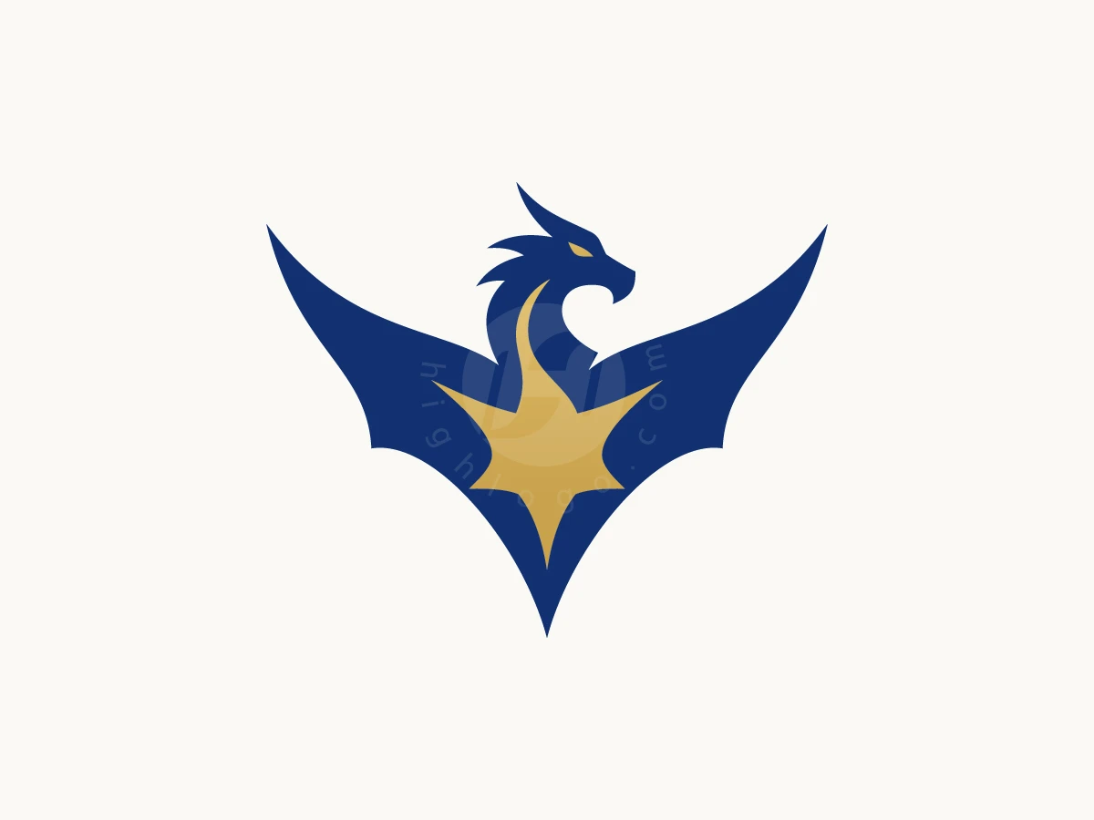 Dragon Star Logo Bold Winged Dragon - Animal Logo design by mrshamsurrahman for sale on Highlogo